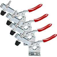 QLOUNI 4pcs 201B Abrazaderas de Palanca de Mano 201Lbs (90KG) Capacidad de Sujeción Tensión Antideslizante Horizontal de…